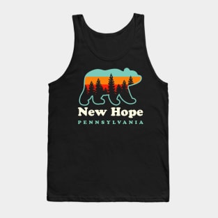 New Hope Pennsylvania Hiking Camping Bear Tank Top